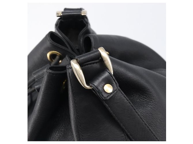 Borsa a tracolla Burberrys in pelle nera e oro Auth 204637A Nero - vista 10