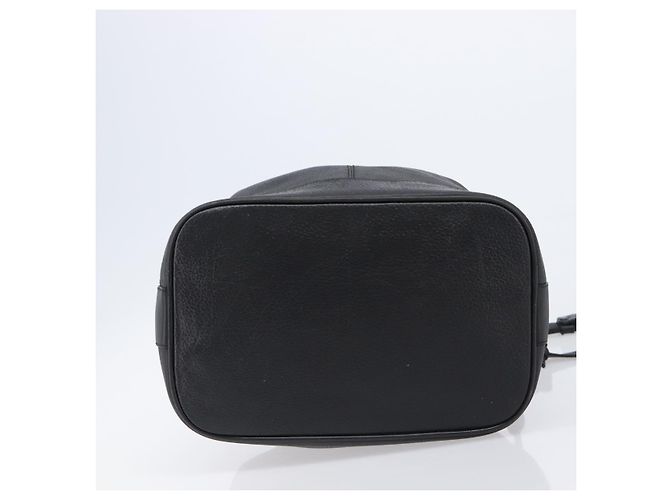 Borsa a tracolla Burberrys in pelle nera e oro Auth 204637A Nero - vista 11
