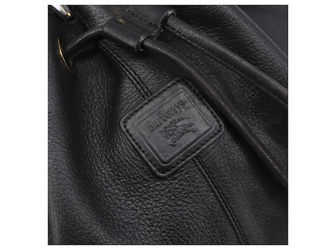 Borsa a tracolla Burberrys in pelle nera e oro Auth 204637A Nero - vista 16