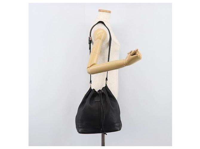 Borsa a tracolla Burberrys in pelle nera e oro Auth 204637A Nero - vista 23