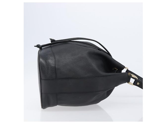 Borsa a tracolla Burberrys in pelle nera e oro Auth 204637A Nero - vista 4