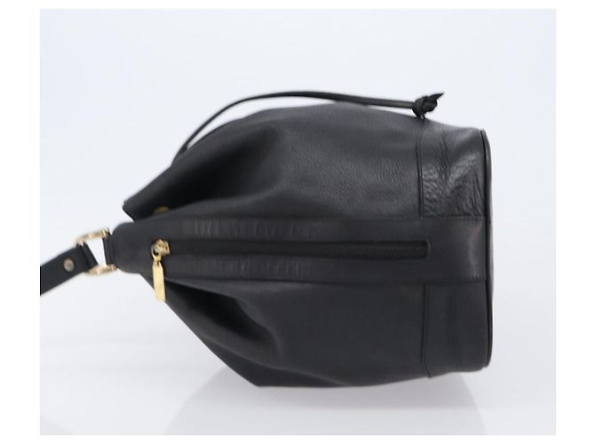 Borsa a tracolla Burberrys in pelle nera e oro Auth 204637A Nero - vista 5