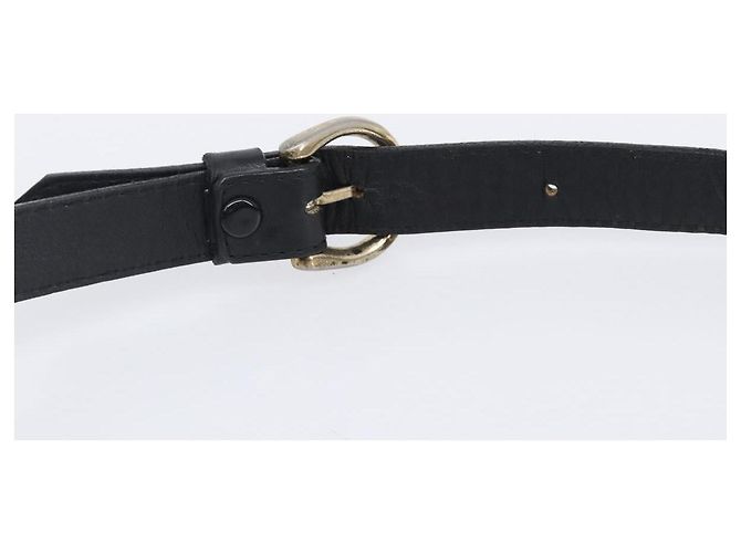 Borsa a tracolla Burberrys in pelle nera e oro Auth 204637A Nero - vista 9