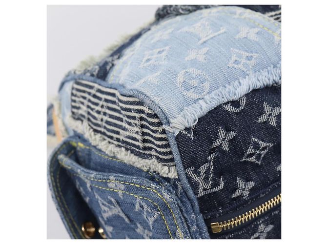 LOUIS VUITTON Monogram Denim Patchwork Speedy 30 Tasche Blue M95380 LV Auth ki6823SAM Blau - vista 14