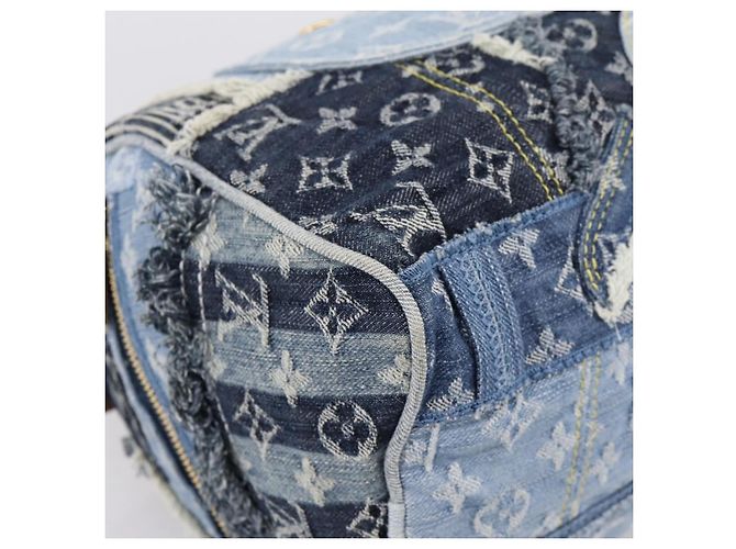 LOUIS VUITTON Monogram Denim Patchwork Speedy 30 Tasche Blue M95380 LV Auth ki6823SAM Blau - vista 16