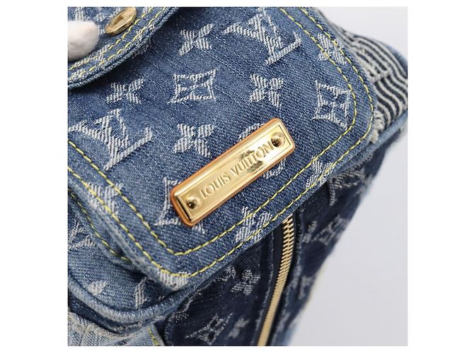 LOUIS VUITTON Monogram Denim Patchwork Speedy 30 Tasche Blue M95380 LV Auth ki6823SAM Blau - vista 19