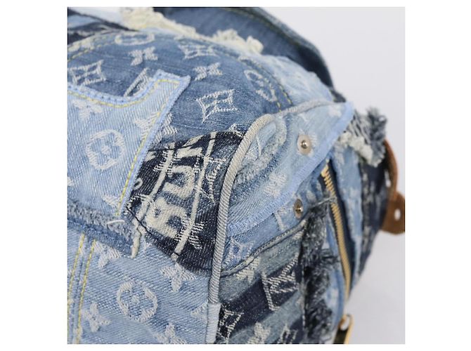 LOUIS VUITTON Monogram Denim Patchwork Speedy 30 Tasche Blue M95380 LV Auth ki6823SAM Blau - vista 9