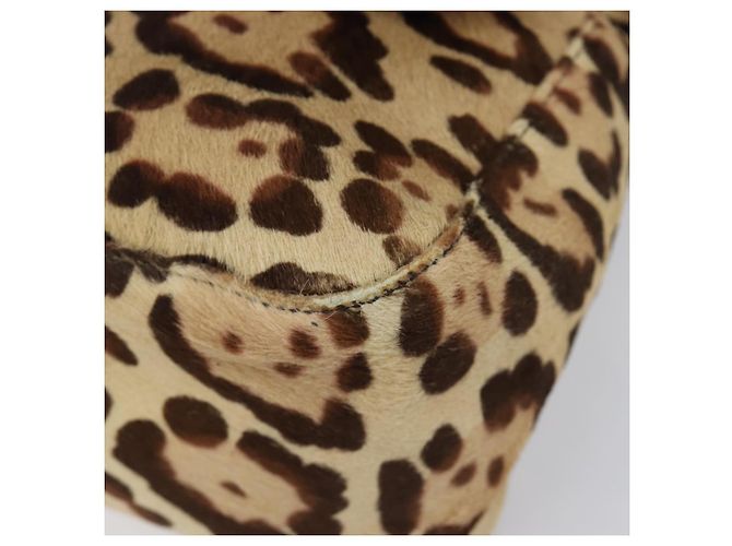 Borsa a tracolla FENDI Mamma Baguette in pelle Harako Beige Silver Auth am12627SAM Argento - vista 10
