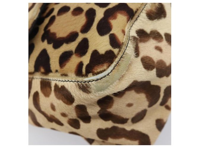 Borsa a tracolla FENDI Mamma Baguette in pelle Harako Beige Silver Auth am12627SAM Argento - vista 11