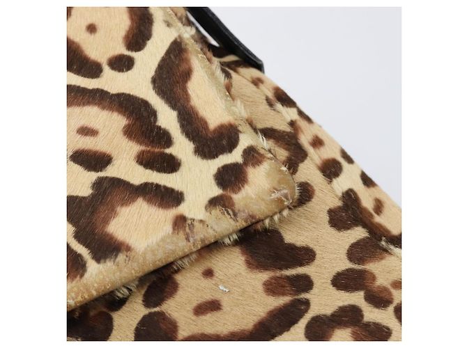 Borsa a tracolla FENDI Mamma Baguette in pelle Harako Beige Silver Auth am12627SAM Argento - vista 16