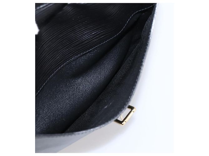Borsa a tracolla LOUIS VUITTON Epi Jeune Fille MM Nera M52152 LV Auth 204584A Nero - vista 25