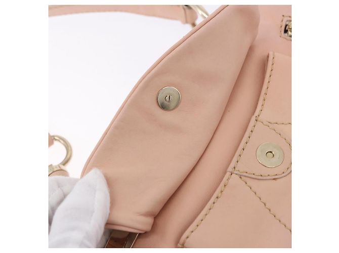 Céline Bolso de hombro CELINE de piel Rosa Oro Auth 200745V Dorado - vista 33