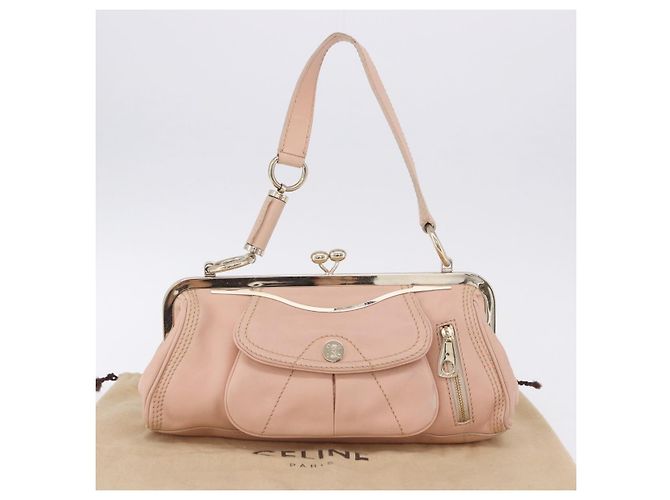 Céline Bolso de hombro CELINE de piel Rosa Oro Auth 200745V Dorado - vista 37