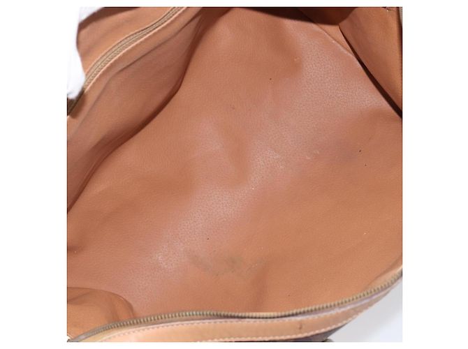 Céline Borsa Boston CELINE Macadam Canvas PVC Leather Brown Gold Auth 199445 Marrone D'oro - vista 19