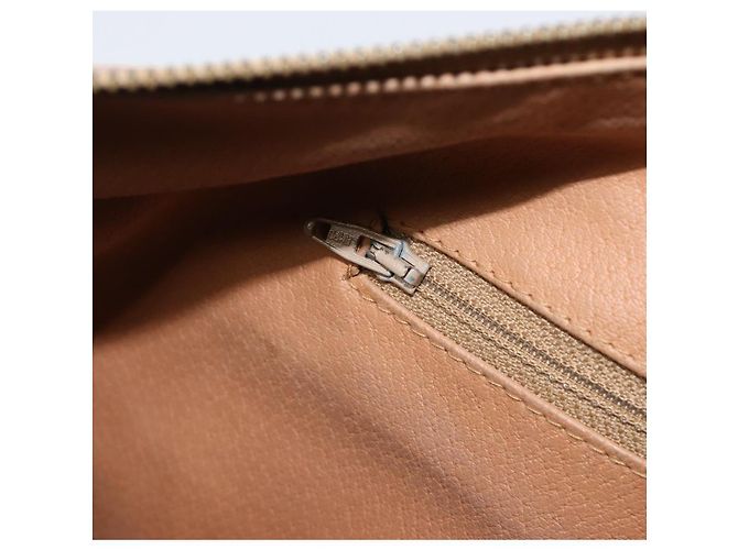 Céline Borsa Boston CELINE Macadam Canvas PVC Leather Brown Gold Auth 199445 Marrone D'oro - vista 22