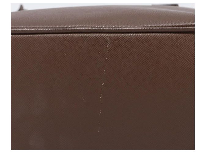 Borsa a mano PRADA Galleria in pelle Saffiano Marrone Oro Auth 204156A D'oro - vista 11