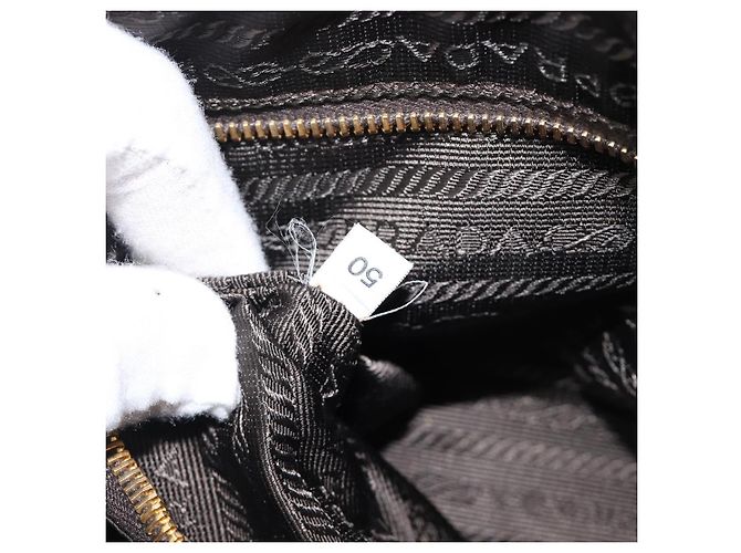 Borsa a mano PRADA Galleria in pelle Saffiano Marrone Oro Auth 204156A D'oro - vista 27