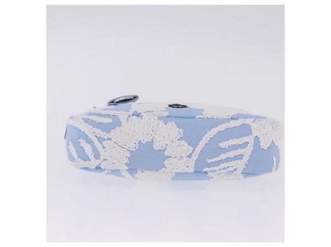 Bolsa de mão PRADA Canvas Blue Silver Auth ka6211V Prata Azul - vista 11