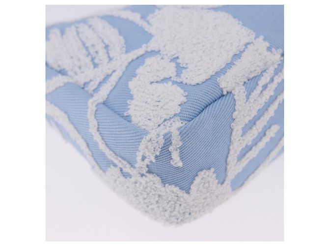 Bolsa de mão PRADA Canvas Blue Silver Auth ka6211V Prata Azul - vista 14