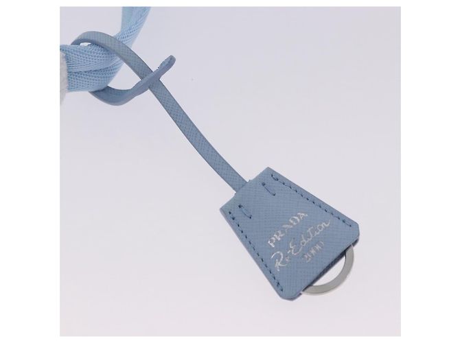 Bolsa de mão PRADA Canvas Blue Silver Auth ka6211V Prata Azul - vista 17