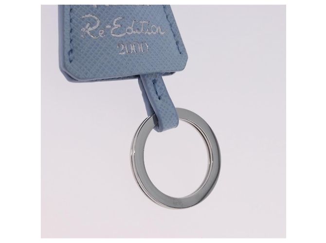 Bolsa de mão PRADA Canvas Blue Silver Auth ka6211V Prata Azul - vista 18