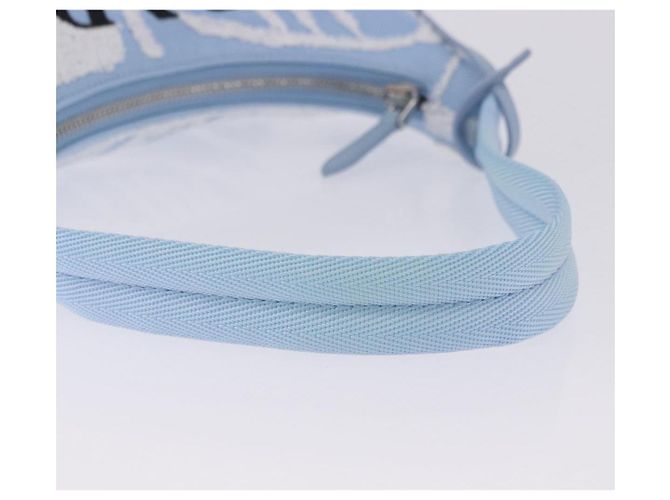 Bolsa de mão PRADA Canvas Blue Silver Auth ka6211V Prata Azul - vista 7