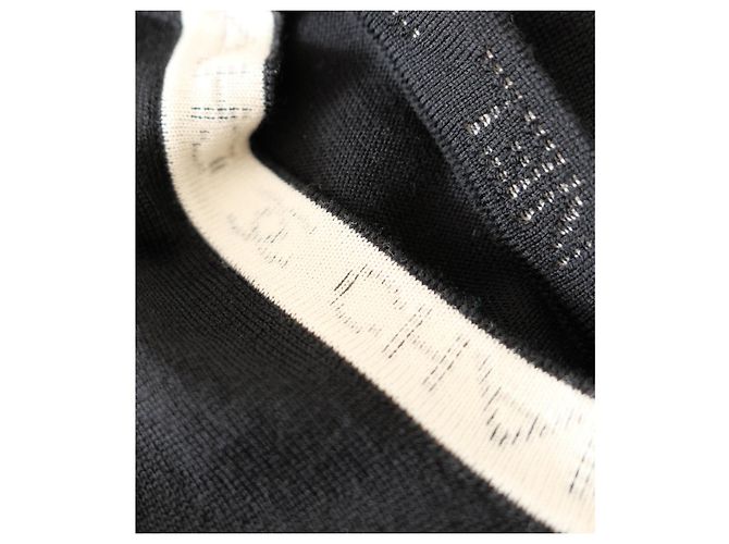 Chanel Sport Ärmelloser Wollpullover mit Logo-Besatz Herbst 2007 Schwarz - Ansicht 7