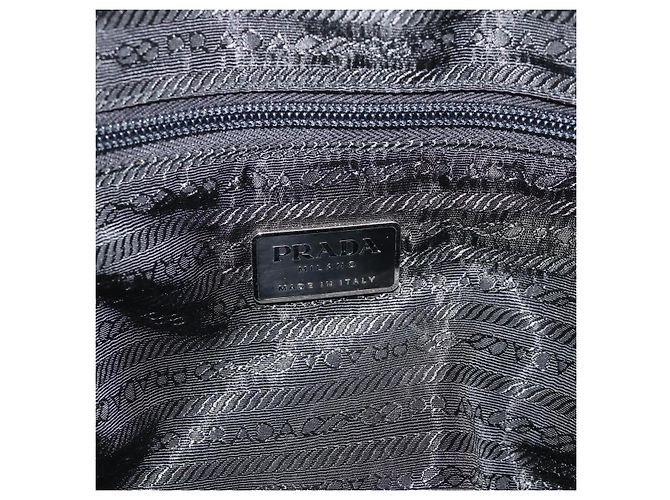 Sac à main PRADA Nylon Black Silver Auth 174539 Noir Argenté - vue 19