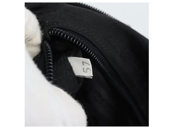Sac à main PRADA Nylon Black Silver Auth 174539 Noir Argenté - vue 26