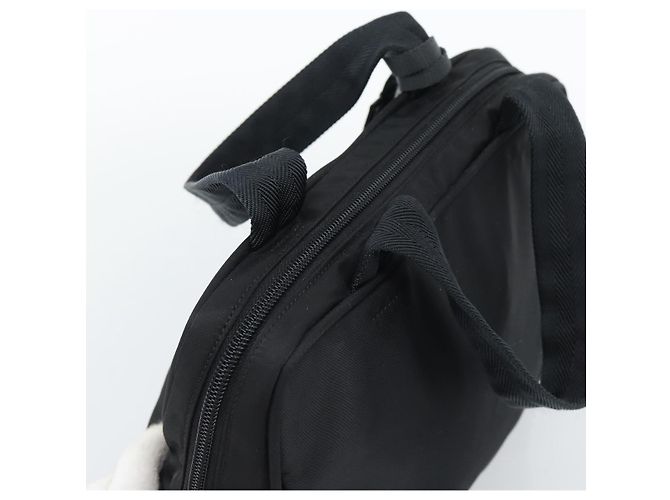 Sac à main PRADA Nylon Black Silver Auth 174539 Noir Argenté - vue 6