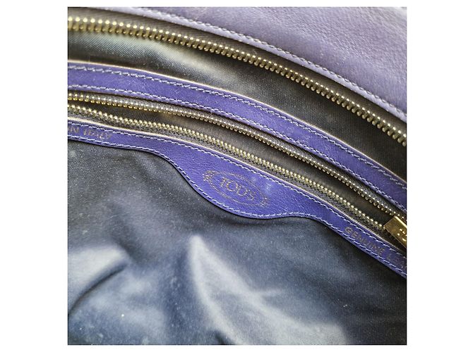 Tod's Bolsa Tote Flower em couro Borgonha Bordeaux - vista 10