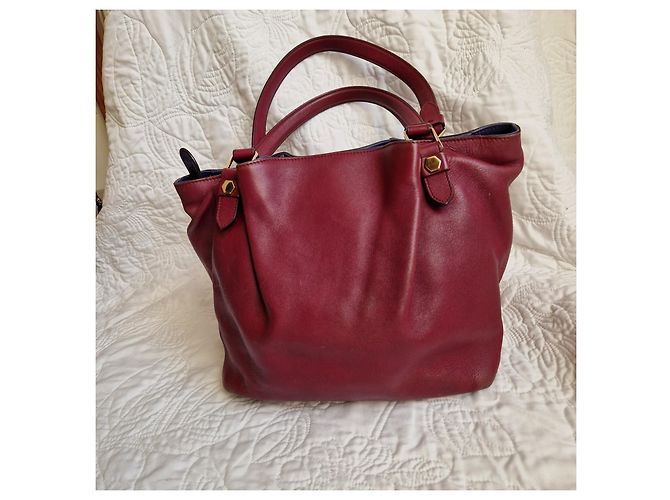 Tod's Bolsa Tote Flower em couro Borgonha Bordeaux - vista 6