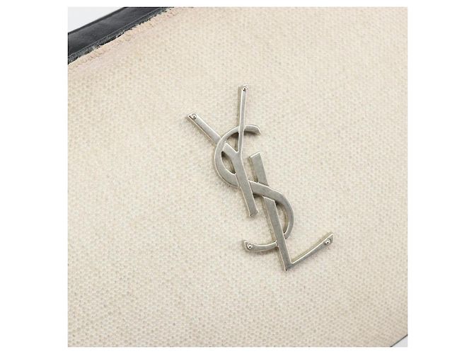 Autre Marque SAINT LAURENT Schultertasche Canvas Beige Silver 520534 Auth bs35824A Silber - vista 16