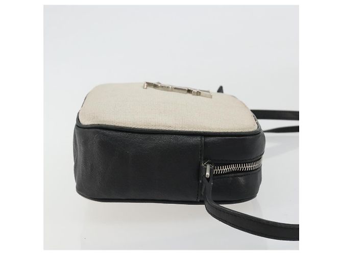 Autre Marque SAINT LAURENT Schultertasche Canvas Beige Silver 520534 Auth bs35824A Silber - vista 4