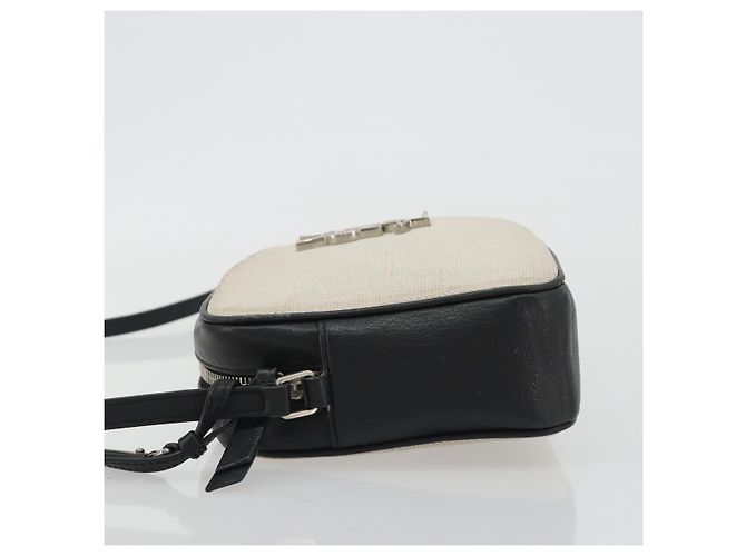 Autre Marque SAINT LAURENT Schultertasche Canvas Beige Silver 520534 Auth bs35824A Silber - vista 5