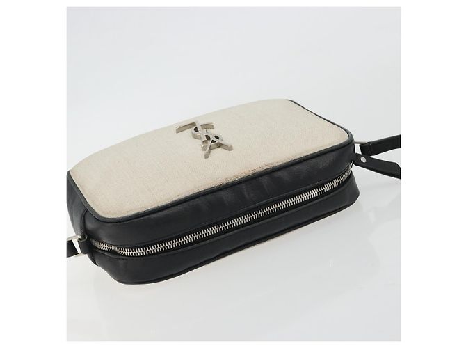 Autre Marque SAINT LAURENT Schultertasche Canvas Beige Silver 520534 Auth bs35824A Silber - vista 6