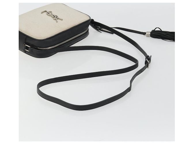Autre Marque SAINT LAURENT Schultertasche Canvas Beige Silver 520534 Auth bs35824A Silber - vista 7