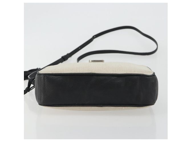 Autre Marque SAINT LAURENT Schultertasche Canvas Beige Silver 520534 Auth bs35824A Silber - vista 9
