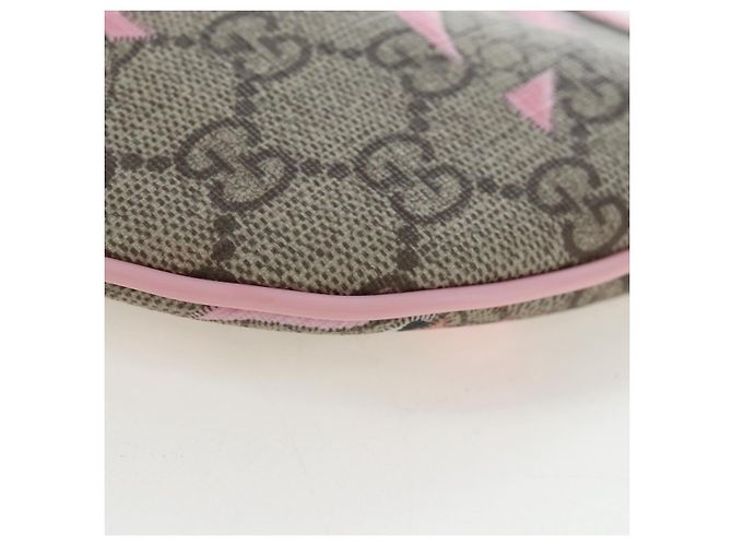 Borsa GUCCI GG Supreme Papagallo per bambini in PVC e pelle beige 297540 Auth 199825M D'oro - vista 16