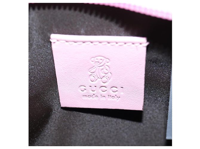 Borsa GUCCI GG Supreme Papagallo per bambini in PVC e pelle beige 297540 Auth 199825M D'oro - vista 22