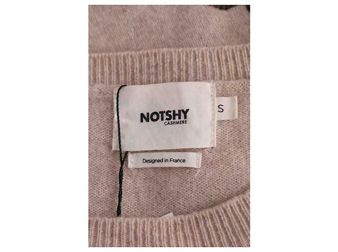 Autre Marque Pull Notshy en cachemire beige S - vue 5