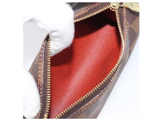 LOUIS VUITTON Damier Ebene Papillon Pouch LV Auth 203026V - vista 17