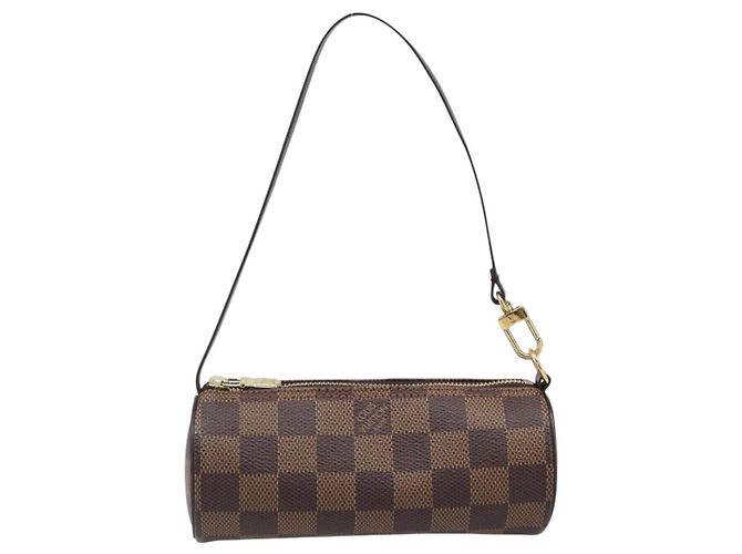 LOUIS VUITTON Damier Ebene Papillon Pouch LV Auth 203026V - vista 2