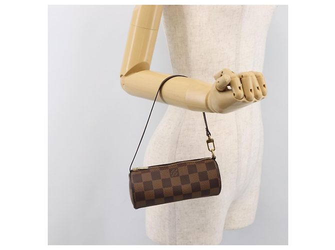 LOUIS VUITTON Damier Ebene Papillon Pouch LV Auth 203026V - vista 20