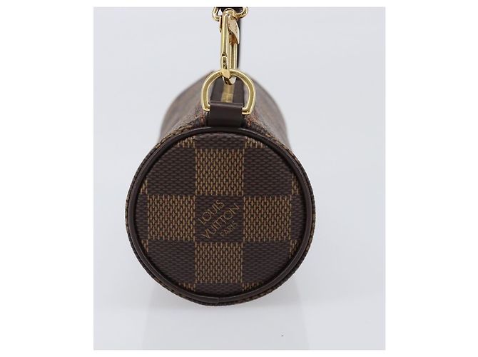 LOUIS VUITTON Damier Ebene Papillon Pouch LV Auth 203026V - vista 4