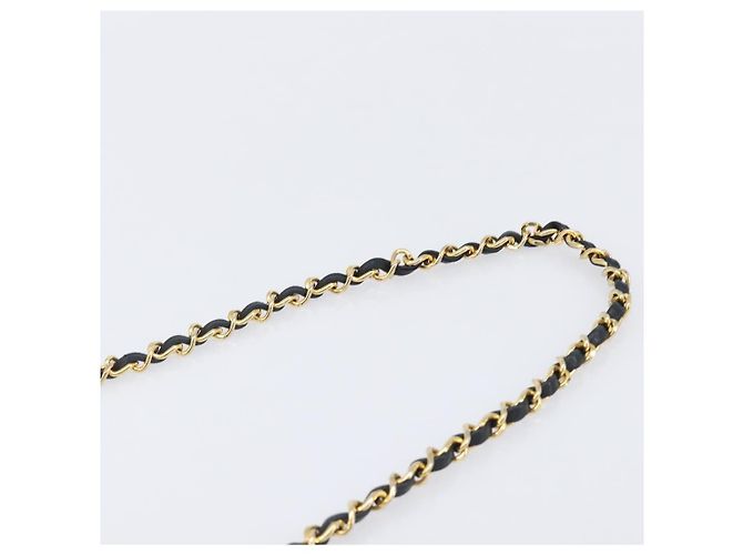 Borsa a tracolla CHANEL Mini Matelasse 20 Chain in pelle d'agnello nera e oro CC Auth 204583V Nero - vista 9