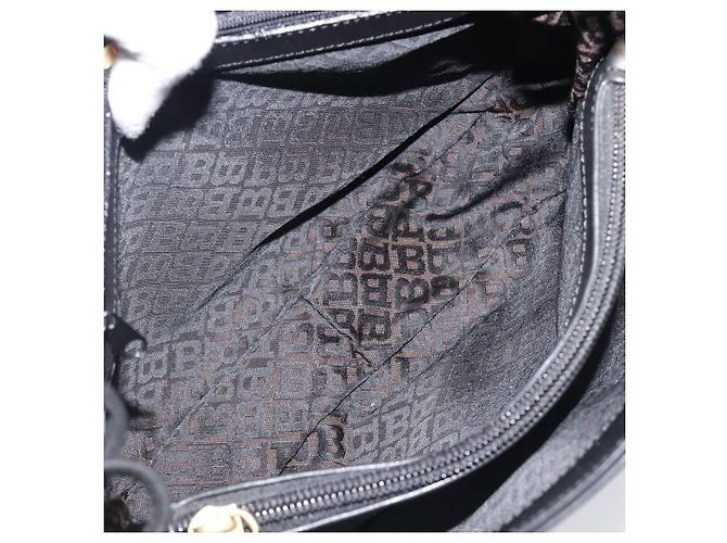 Bolsa de Ombro BALLY em Couro Preta e Dourada Auth 202700V Preto Dourado - vista 17