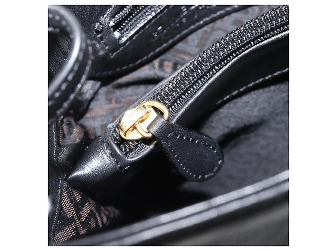 Bolsa de Ombro BALLY em Couro Preta e Dourada Auth 202700V Preto Dourado - vista 22