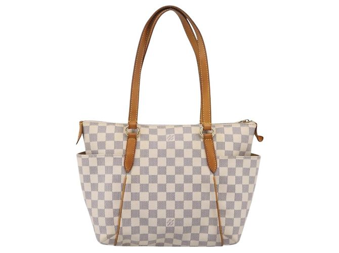 Borsa Tote LOUIS VUITTON Damier Azur Totally PM N41280 LV Auth BA15820 - vista 2