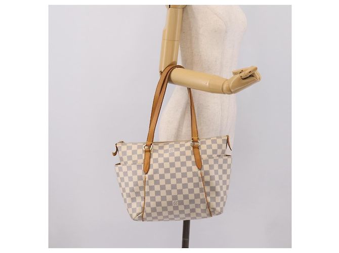 Borsa Tote LOUIS VUITTON Damier Azur Totally PM N41280 LV Auth BA15820 - vista 23